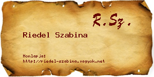 Riedel Szabina névjegykártya