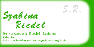 szabina riedel business card